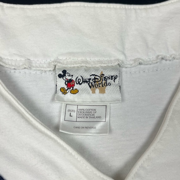 Vtg Walt Disney Mickey Mouse Mens Baseball Jersey Sz Large 90s Y2K Button Up B5 - Picture 3 of 10